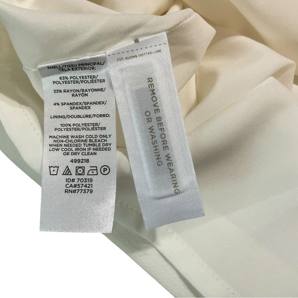 Ann Taylor White Side Button Sheath Dress Size 10 - Picture 8 of 10